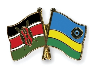 Flag pins Kenya-Rwanda
